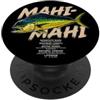 4MahimahiLovers Mahi-Mahi Pesca Pesca Grafica Pesce Papà Uomini Ragazzi PopSockets PopGrip Adesivo