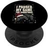 Gamer Christmas Gifts & Holiday Gaming A Ho messo in pausa il mio gioco per Natale Videogiochi Divertente Gamer PopSockets PopGrip Adesivo