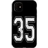 Vintage Varsity Athletic Numbers Custodia per iPhone 11 Numero 35 Varsity Jersey giocatore squadra sportiva