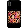 Boy Mama Mommy Mom Of Boys Mother's Day Custodia per iPhone X/XS Mamma Buon Ragazzo Retrò Madre Figlio Famiglia Madre Di Ragazzi