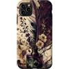 Poetic Object Collection Custodia per iPhone 11 Pro Max Bottiglia di inchiostro con fiore Plume Writer ispirato