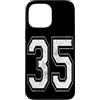 Vintage Varsity Athletic Numbers Custodia per iPhone 13 Pro Max Numero 35 Varsity Jersey giocatore squadra sportiva