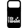 ArystDesign Celebration, Mood & Vibe Des Custodia per iPhone 17 Pro Max I Do What I Want divertente gatto slogan tipografia animale