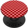 Checkered Checked Check Pattern Designs Scacchiera A Scacchi Check Pattern Rosso Rosa Colore PopSockets PopGrip Adesivo