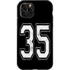 Vintage Varsity Athletic Numbers Custodia per iPhone 11 Pro Numero 35 Varsity Jersey giocatore squadra sportiva