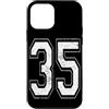 Vintage Varsity Athletic Numbers Custodia per iPhone 12 mini Numero 35 Varsity Jersey giocatore squadra sportiva