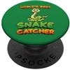 Snake Charmer Wild Reptile Pet Snake Des Worlds Best Snake Catcher Snake Hunter Pit Viper Snake Lover PopSockets PopGrip Adesivo