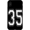 Vintage Varsity Athletic Numbers Custodia per iPhone XS Max Numero 35 Varsity Jersey giocatore squadra sportiva