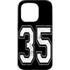 Vintage Varsity Athletic Numbers Custodia per iPhone 15 Pro Numero 35 Varsity Jersey giocatore squadra sportiva