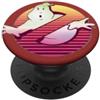 Ghostbusters 80s Synthwave Outrun Tramonto No-Ghost Vintage PopSockets PopGrip Adesivo