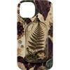 Poetic Object Collection Custodia per iPhone 14 Ispirato allo scrittore in vetro con felce pressata all'interno