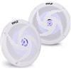 Pyle Altoparlanti Marini, Casse Audio 13,3 Centimetri, Speaker 2 Vie Impermeabili con Luci LED, 180 Watt, Stile Sottile, 1 Coppia