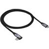 AKYGA AK-USB-54 - Cavo angolare USB-C, 1 m, 60 W, ricarica rapida, USB 2.0, 480 Mbit/s, connettore in alluminio per laptop e smartphone