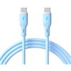 AKYGA AK-USB-68 - Cavo USB C a USB C, 1 m, in silicone, blu, 60 W, USB 2.0, 480 Mbit/s, cavo di ricarica rapida