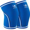 Mava Sports, ginocchiere in neoprene da 7 mm per crossfit, allenamenti, squat, sollevamento pesi, bodybuilding e powerlifting, di alta qualità, unisex, unisex, Blue, L