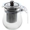 Peukerty Teiera di vetro trasparente resistente al 350mL Infuser Flower Tea Pot