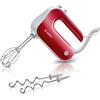 Bosch MFQ40303 Sbattitore Elettrico, 500 Watt, 5 Velocità e Turbo, Rosso | Sbattitore Elettrico con Fruste FineCreamer in Acciaio Inox per Impasti Leggeri e Ganci in Acciaio Inox per Impasti Pesanti