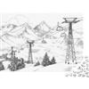 G9X5T3Y7 Funivia di Montagna Puzzle 1000 Pezzi Carta per Adulti Paesaggio Invernale Gioco di Puzzle 1000 Pezzi Relax Decorazione Casa Regalo 52x38cm/1000pcs