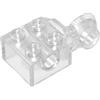 XYEIUGO 48170 Mattoncini a Cerniera 2x2 con Giunto Mobile, 10 Pezzi GDS-1088-compatibile con Lego Mattoncini da Costruzione, Colore Clair transparent