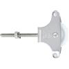 Amig - Puleggia con Roldana in plastica da 39 mm Mod.212 - M6 x 60 mm - Speciale per Stendibiancheria - Acciaio inossidabile 18/8 - con vite di fissaggio e guide