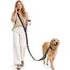 Gimars Guinzaglio Mani Libere per Cani, Fettuccia Rinforzata Multiuso | 1,6-2,4 m, cintura per guinzaglio cane, maniglia imbottita, riflettente, cintura auto, per cani medi e grandi