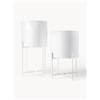Westwing Collection Set di 2 portavasi alti in metallo Mina - Bianco