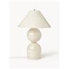 Westwing Collection Lampada da tavolo grande in vetro con paralume orientabile Danielle - Beige
