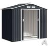 Outsunny Capanno Casetta da Giardino in Lamiera Utensili con Porta Scorrevoli