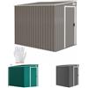 Outsunny Casetta Attrezzi in Metallo 1.5x2 m con Porta Scorrevole