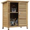 Outsunny Casetta da Giardino in Legno con Tetto Impermeabile 87x46.5x96.5cm