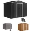 Outsunny Casetta da Giardino in Acciaio e Porte Scorrevoli 236x174x190cm
