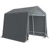 Outsunny Tenda Garage 2.4x2 m per Veicoli e Bici in Metallo e PE Grigio Scuro