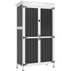 Outsunny Casetta da Giardino con 3 Ripiani Rimovibili in Legno e Acciaio