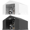 Outsunny Capanno da Giardino Tenda Garage Impermeabile 3x3m Metallo e PE