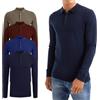 Maglione Polo Uomo Invernale Lana Cashmere Maglia Colletto Tre Bottoni VEQUE