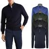 Maglione Uomo Lana Cashmere Invernale Zip Maglia Maglioncino Cardigan VEQUE