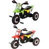 HOMCOM Triciclo Stile Moto per Bambini a Pedali Luci e Suoni 71x40x51cm