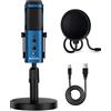 Mydash Microfono PC Gaming MYDASH K68 USB Studio Registrazione Streaming Twich youtube