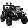 HOMCOM Macchina per Bambini Elettrica 12V con Guida Manuale e Telecomando Nero