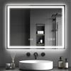 HOMCOM Specchio Bagno Antiappannante Illuminato con Speaker Bluetooth 80x60 cm