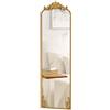 HOMCOM Specchio a Figura Intera 50x160 cm in Stile Barocco con Cornice Oro