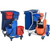HOMCOM Carrello Pulizie Professionale con 4 Secchi 18L/6L e Sacco Impermeabile