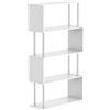 HOMCOM Mobile Libreria Design 4 Ripiani Casa e Ufficio in Legno Bianco