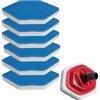 Megcdtr Ricariche di ricambio per mocio da bagno e vasca da bagno, 6 pezzi | Spugna di ricambio multisuperficie, forma esagonale, compatibile con Vileda Bath Magic per bagno (21,5 x 12,5 x 2 cm)