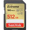 SanDisk 512GB Extreme scheda SDXC + RescuePro Deluxe fino a 180 MB/s UHS-I Class 10 U3 V30