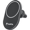 VARTA Caricabatterie e supporto per telefono Auto, magnetico, 15 W | wireless, Qi-kompatibel, smartphone-supporto e Ladestation, ricarica pass-through, indicatore di carica LED