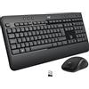 Logitech MK540 Advanced Combo Tastiera, Mouse Wireless, QWERTY US INT'L | Windows - Nero