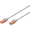 DIGITUS Cavo LAN Cat 6 - 25 m - U/UTP non schermato - 1 Gbit/s - 250 MHz - PoE++ - AWG 27/7 - LSZH - Cavo di rete RJ45 - Cavo patch - Compatibile con Cat6A e Cat5e - Grigio