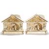 Crazy Animal Art CAPANNA PRESEPE IN LEGNO CON LUCE