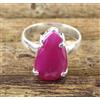 Anello Uomo In Argento 925 Con Tormalina Rubellite Naturale 9.30 Ct Goccia AGI